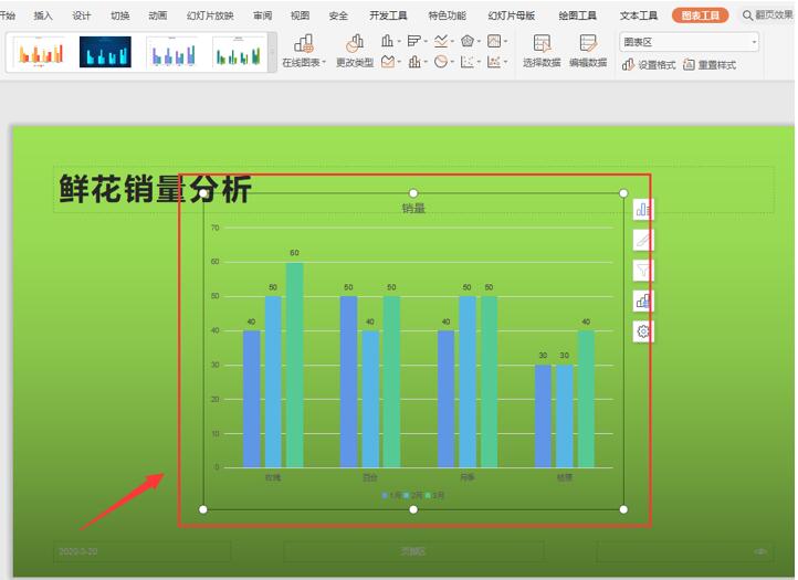 When making PPT, how to edit the chart data in PPT?